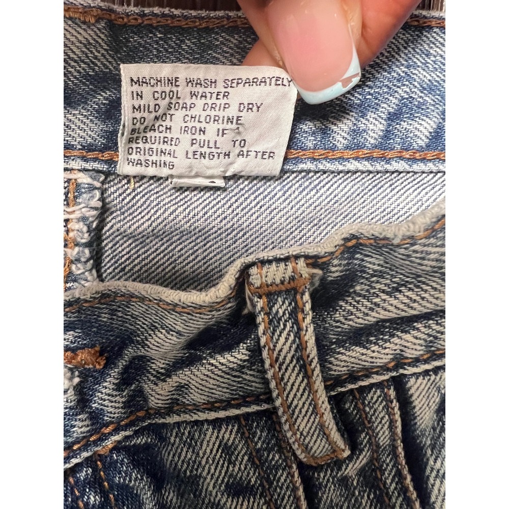 VTG Bill Blass Jeans Womens 12 Blue Pleated High Waist Acid Wash Denim 90s Mom - Picture 10 of 14